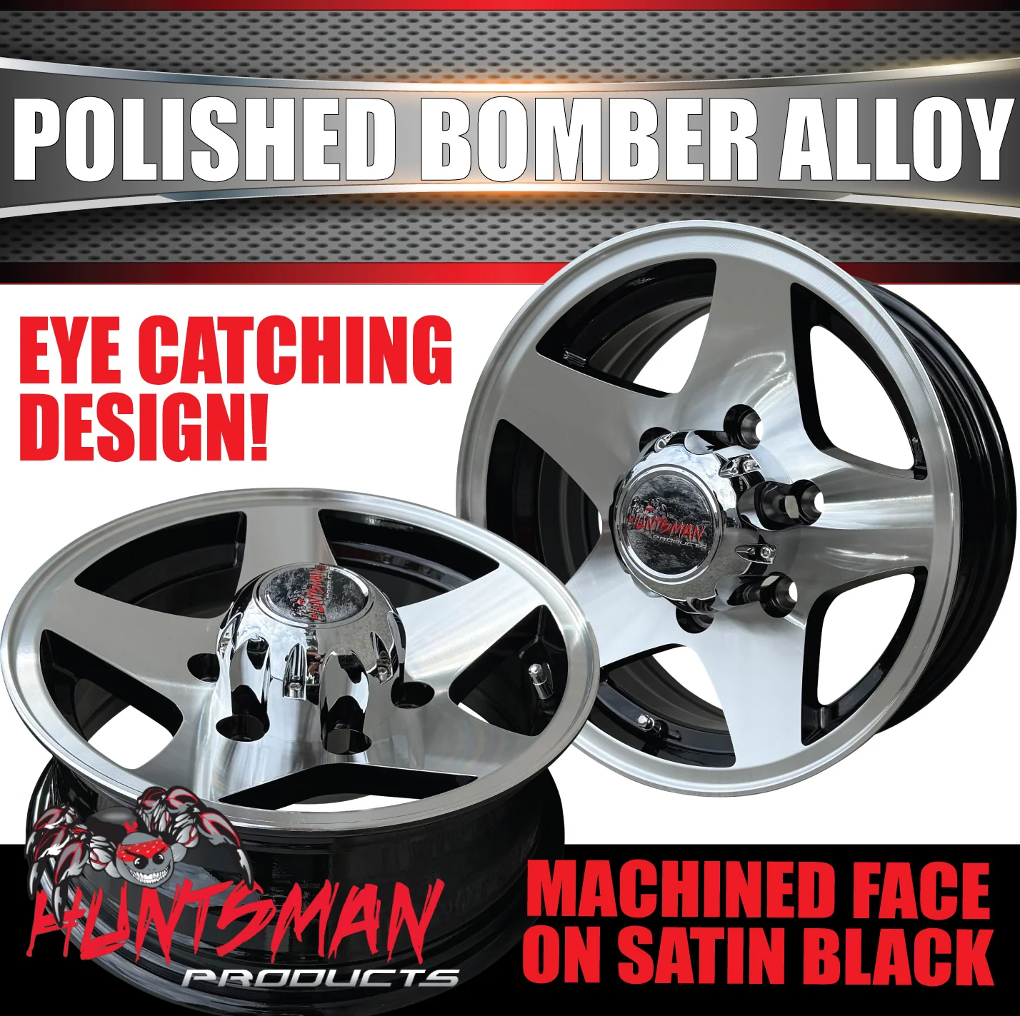Low Profile Boat Trailer 14" Polished Bomber 6 Stud Alloy Mag Wheel & 175/65R14C Tyre - Image 7