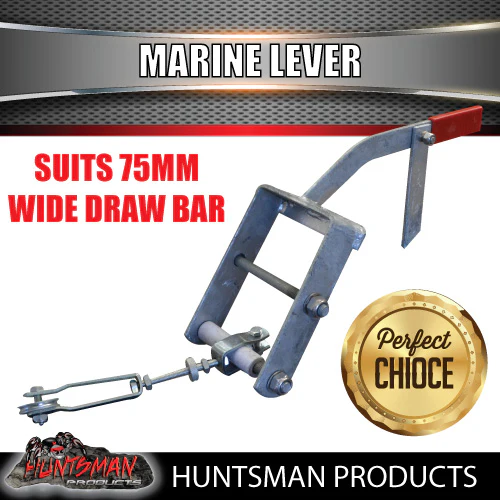 Mechanical Brake Marine Lever & cable kit suit 75mm Draw Bar - Image 3