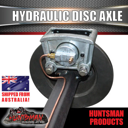 Natural 1400Kg Hydraulic disc Braked Trailer Caravan 45mm Axle, 78" - 96" Long - Image 4