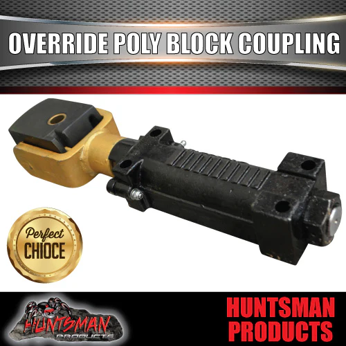 Off Road 2000Kg Trailer Caravan Override Poly Block Coupling & Car Adaptor. CTA Approved - Image 3