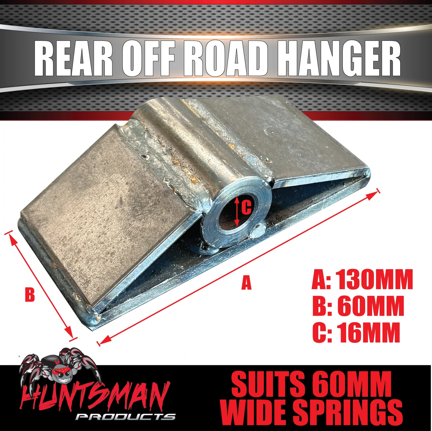 60mm Wide Off Road Trailer Shackle Spring Hanger Kit. Greasable Shackles - Image 8