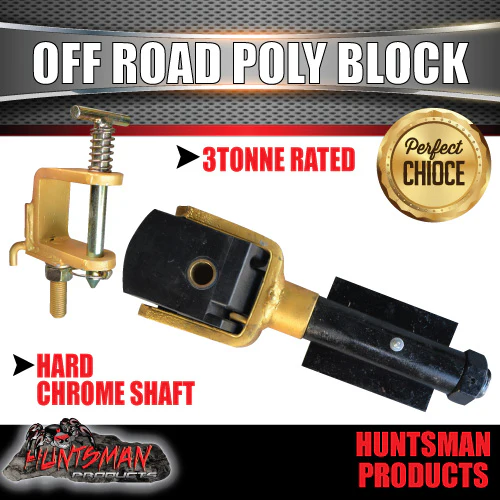 Off Road Trailer Caravan Poly Block Coupling & Handbrake Kit. Hard Chrome Shaft! CTA Approved - Image 7