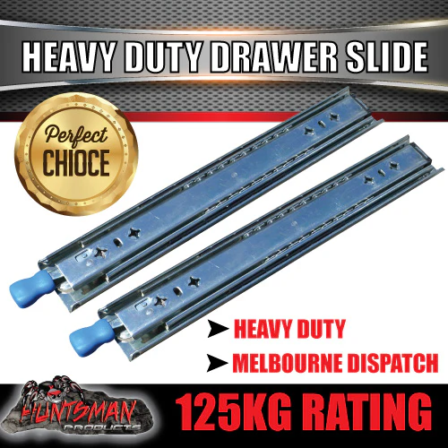 Pair 125kg x 850mm 34"  (closed) Lock in/out Drawer Slides. - Image 3