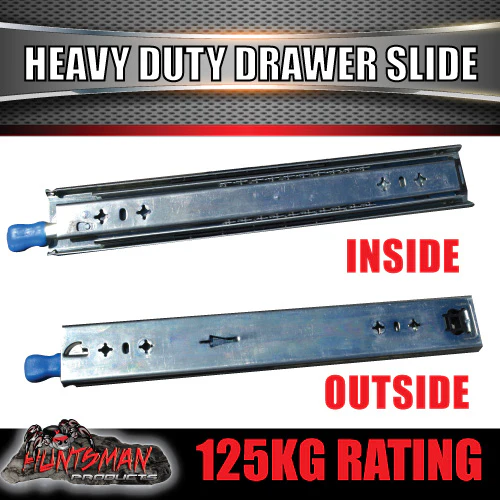 Pair 125kg x 950mm 38" (closed) Lock in/out Drawer Slides. - Image 2