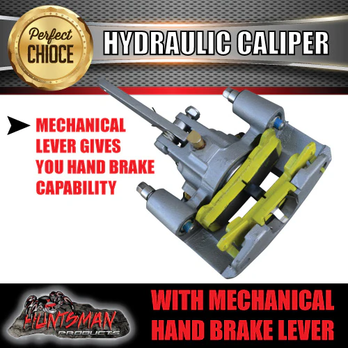 Pair Hydraulic Disc Brake Calipers with mechanical park brake levers. - Image 4