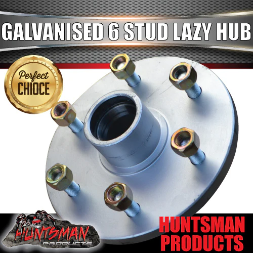 x2 Galvanised 6 stud 6/139.7 PCD Trailer Caravan Hubs & LM Bearing Kits Suit Landcruiser Pattern - Image 4