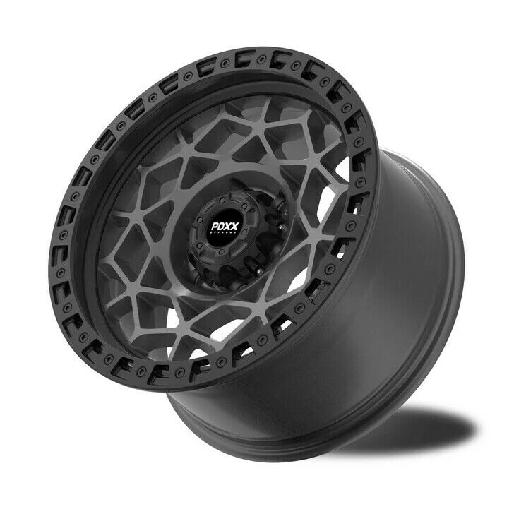PDXX Offroad Wheel Enforcer 17x9 Satin Gunmetal W/ Black Ring Ranger Triton ect - Image 3