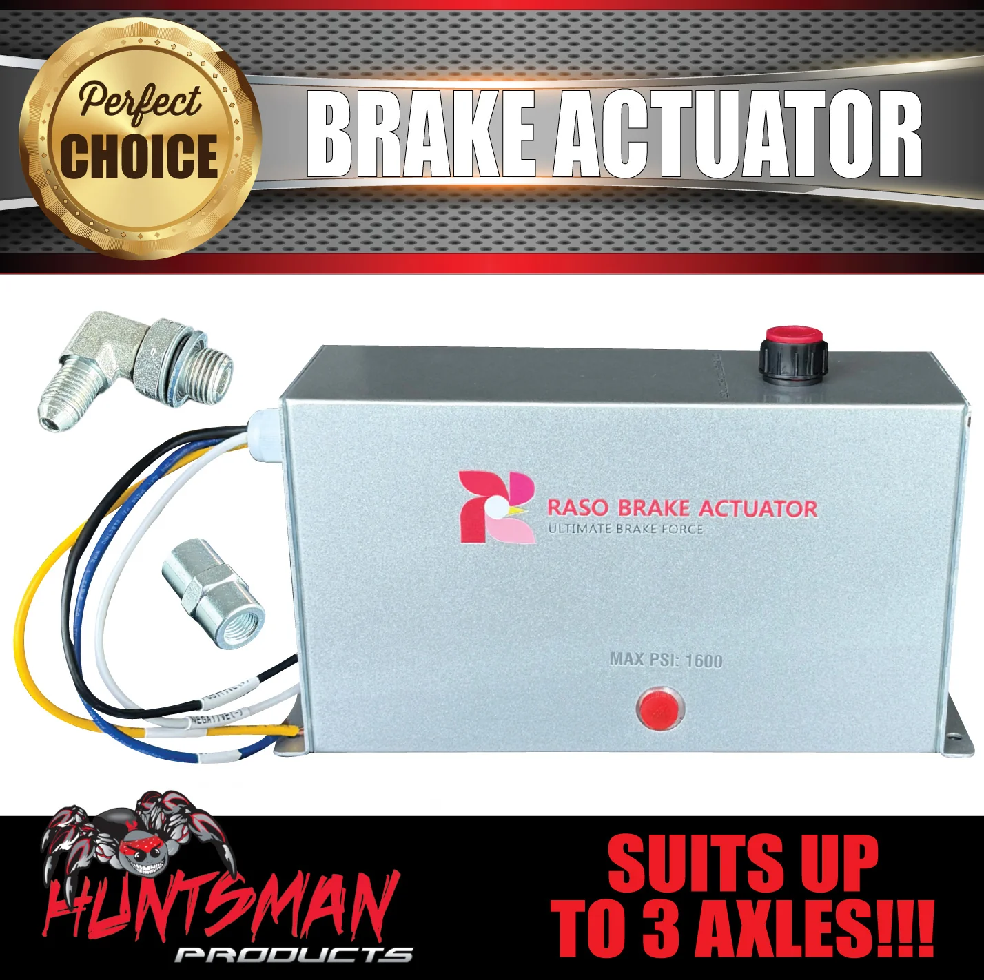 Raso Caravan Boat Trailer Electric Over Hydraulic Actuator. 1600 PSI. Up to 3 Axles.  3yr Warranty - Image 3