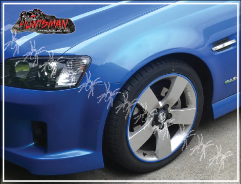 RIMSKINS-4X BLUE 20" DUABLE PROTECTION FOR YOU RIMS-MAGS COVERS WHEEL DAMAGE - Image 8
