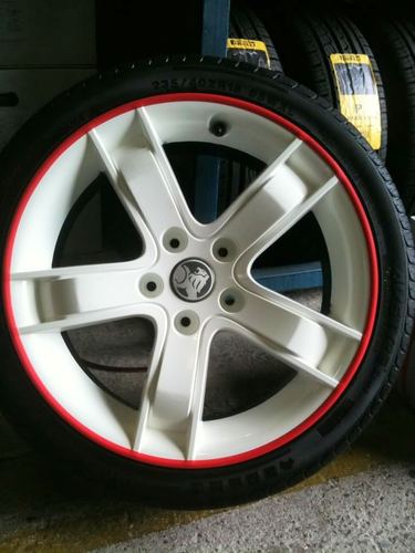 RIMSKINS-4X RED 20" DUABLE PROTECTION FOR YOU RIMS-MAGS COVERS WHEEL DAMAGE - Image 4