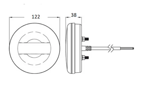 Roadvision LED Rear Combination Trailer 4wd Truck Surface Mount Light Lamp BR122ARR Stop/Ind/Tail/Ref - Image 3