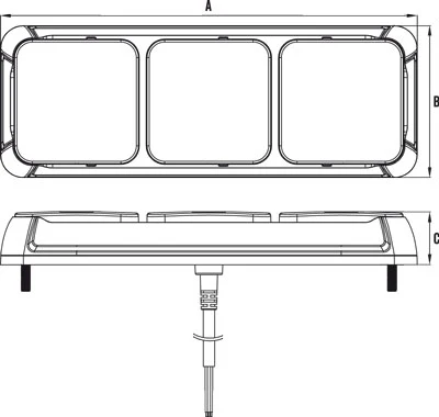 Roadvision LED Triple Combination Trailer Lamp Surface Mount 274x100x35mm 10-30V BR274ARR - Image 3