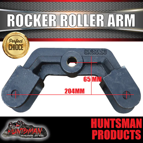 Rocker Roller Centre Arm Suits Trailer Caravan Springs. Black Painted - Image 2