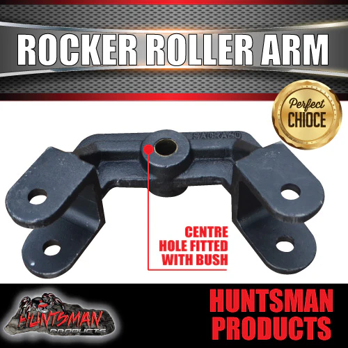 Rocker Roller Centre Arm Suits Trailer Caravan Springs. Black Painted - Image 3