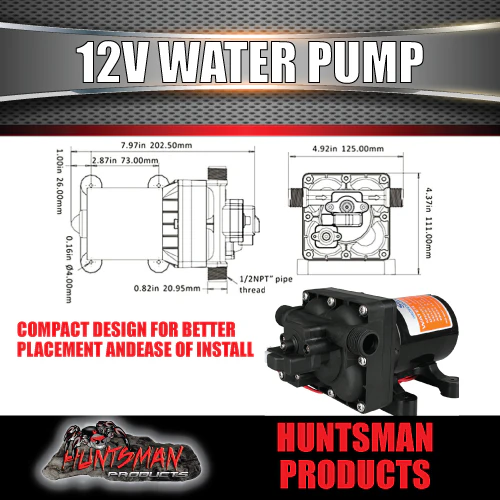 Seaflo 12V Caravan Camper Boat Automatic Water Tank Pump. 11.3LPM 55PSI 3.5A - Image 4