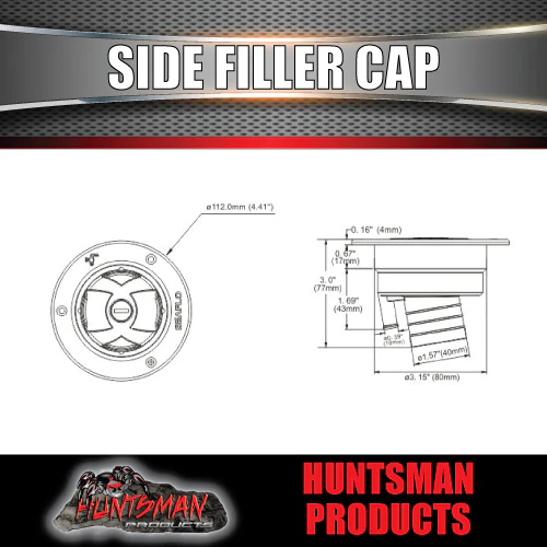 Seaflo Lockable Caravan Camper Trailer Water Tank Side Filler Cap Inlet - Image 6