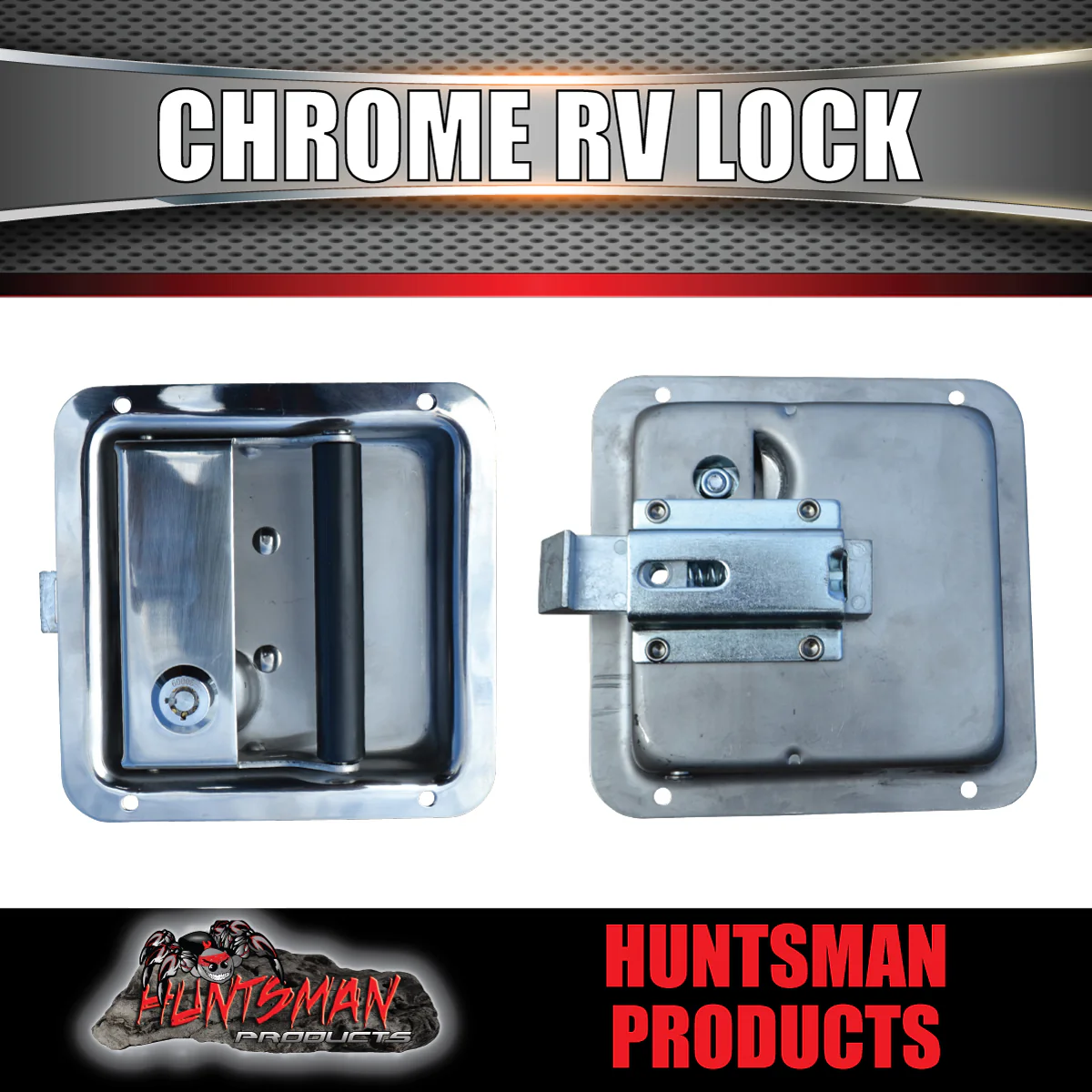 Stainless Steel Caravan RV Motorhome Trailer Canopy Lock. Pull Down Up Handle - Image 2