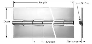 Stainless Steel Piano Hinge. 1200mm Long, 30mm, 3.15mm Pin Cabinet Boat Trailer - Image 2