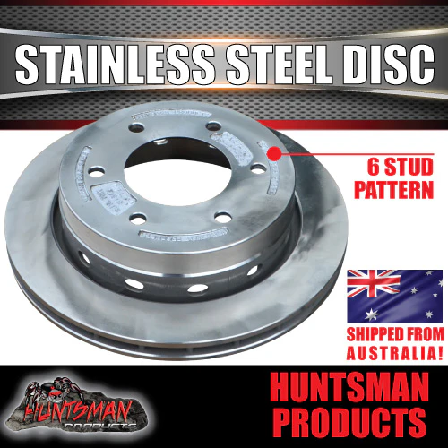 Stainless Steel Trailer Hydraulic Ventilated Disc 6 Stud L/C Brake Kit. S/S Pads - Image 11