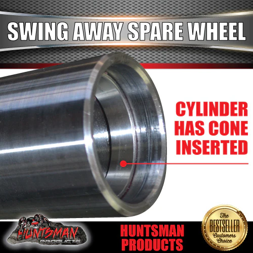 Rear Bar Swing Away Spare Wheel Bracket Hinge Kit 39X250mm Round Stub Axle For 4wd & Camper Trailers - Image 6