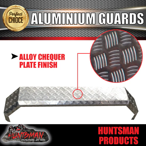 Aluminium Tandem Trailer Mud Guards 1740mm x 250mm. Suit Rocker Roller Springs. TIG Welded - Image 5