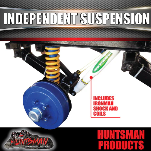 3200Kg Caravan Trailer Tandem Independent Shock & Coil Suspension - Image 5