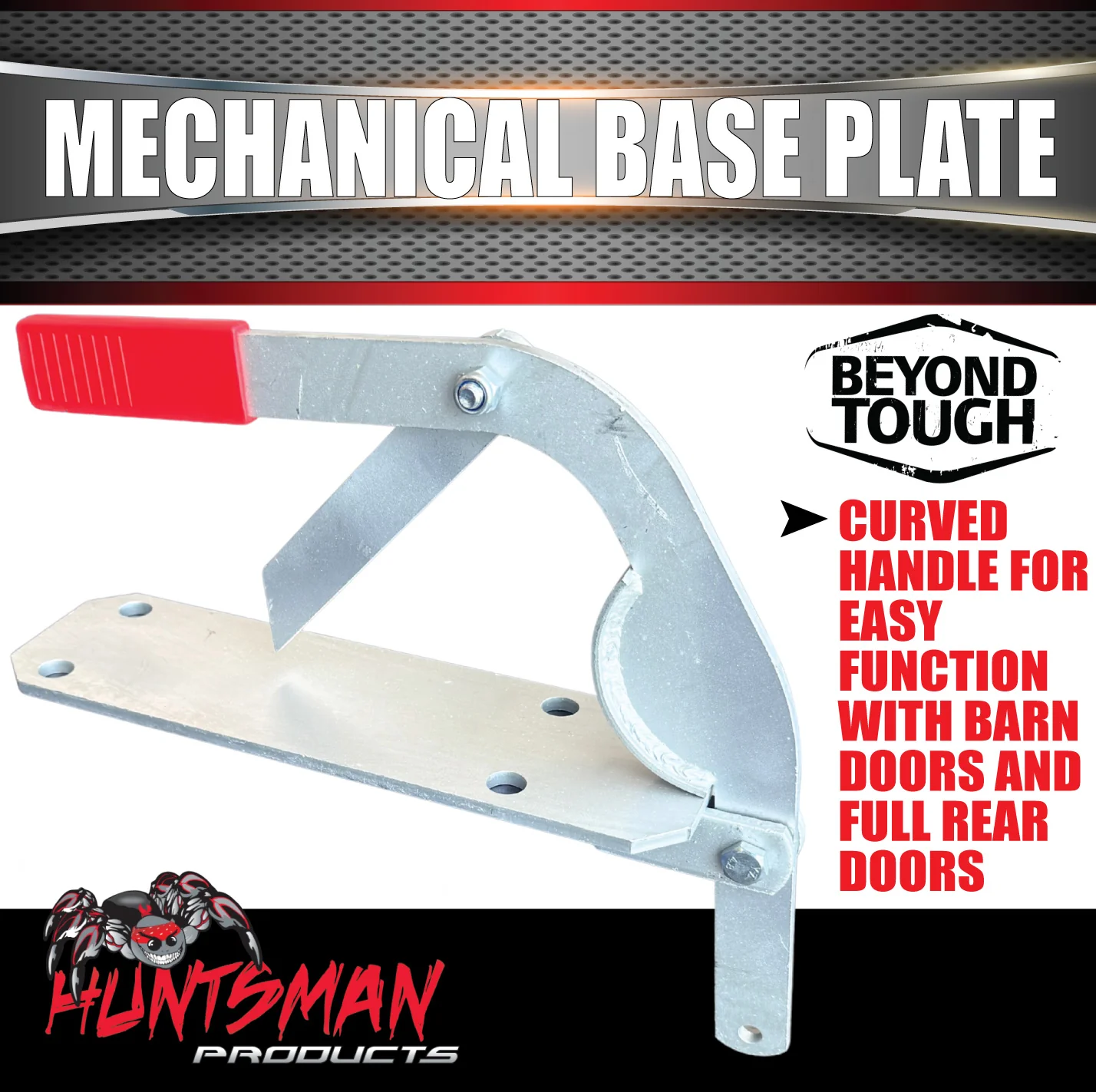 Trailer Caravan Mechanical Coupling Base Plate & Cable Kit inc Curved Arm lever - Image 2