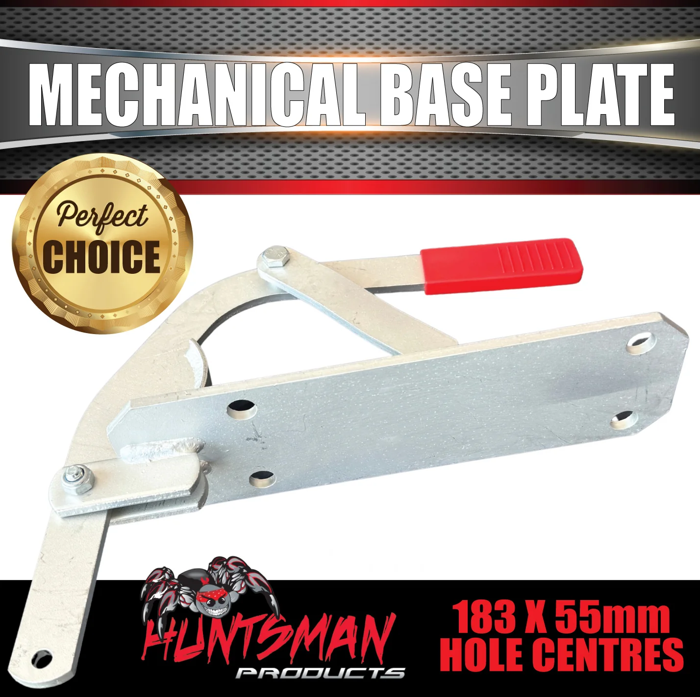 Trailer Caravan Mechanical Coupling Base Plate & Cable Kit inc Curved Arm lever - Image 3