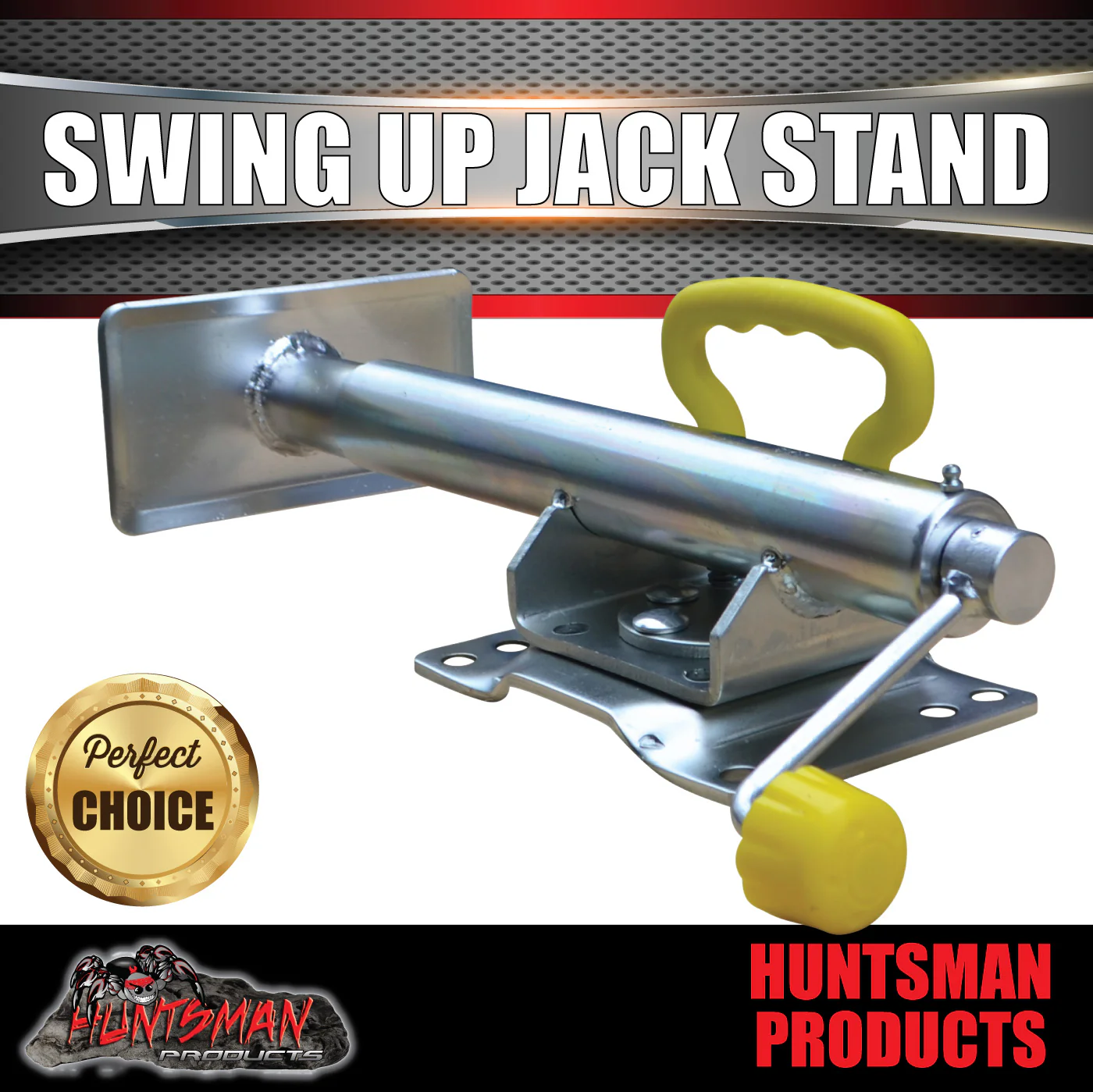 Trailer Caravan Swing Up Jack Stand. 350Kg Rated. Jockey Wheel Style, Greasable - Image 2