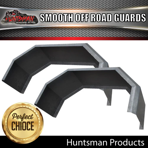 X2 Off Road Trailer Mudguards & Steps Smooth Steel 330mm Wide Aggressive Folds - Image 5