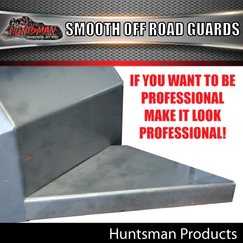 X2 Off Road Trailer Mudguards & Steps Smooth Steel 330mm Wide Aggressive Folds - Image 9