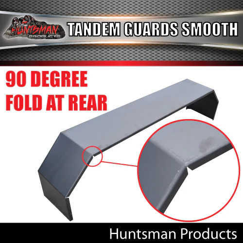 2x 1590mm x 250mm Tandem Axle Smooth Trailer Caravan Mudguards. Suits Slipper Springs - Image 4