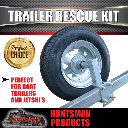 Trailer Rescue Kit , Spare Wheel, 165r13C Tyre & Holder inc hub & LM bearings - Image 8