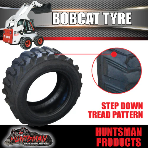 Treadura Bobcat Skid Steer Tyre 10-16.5 HD 10ply. Super Side Walls. 21 Lugs - Image 5