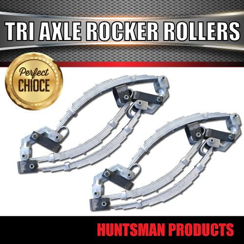 Tri Axle 7 Leaf 5250kg Galvanised Dacromet Rocker Roller Spring Set.  7mm Thick Springs! - Image 3