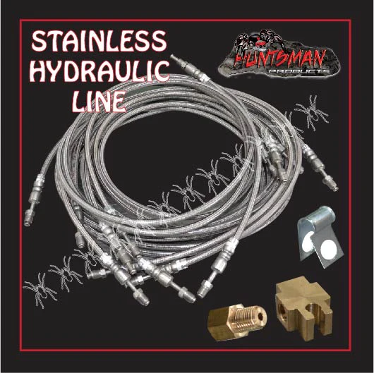 Tri Axle Boat Trailer Caravan Hydraulic Brake Stainless Braid Flexi Line Kit - Image 3