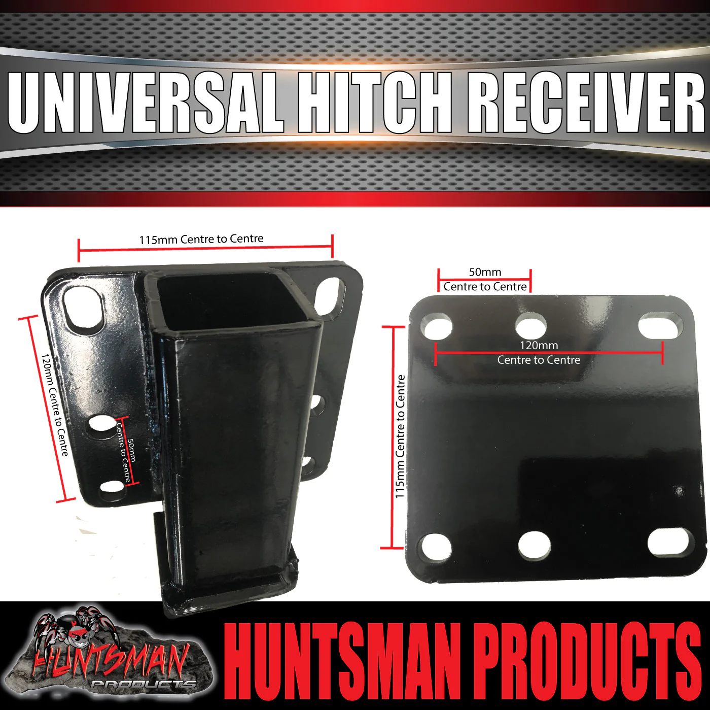 Universal Hitch Receiver Perfect For Caravans Trailers Bumpers & Bike Carriers - Image 5