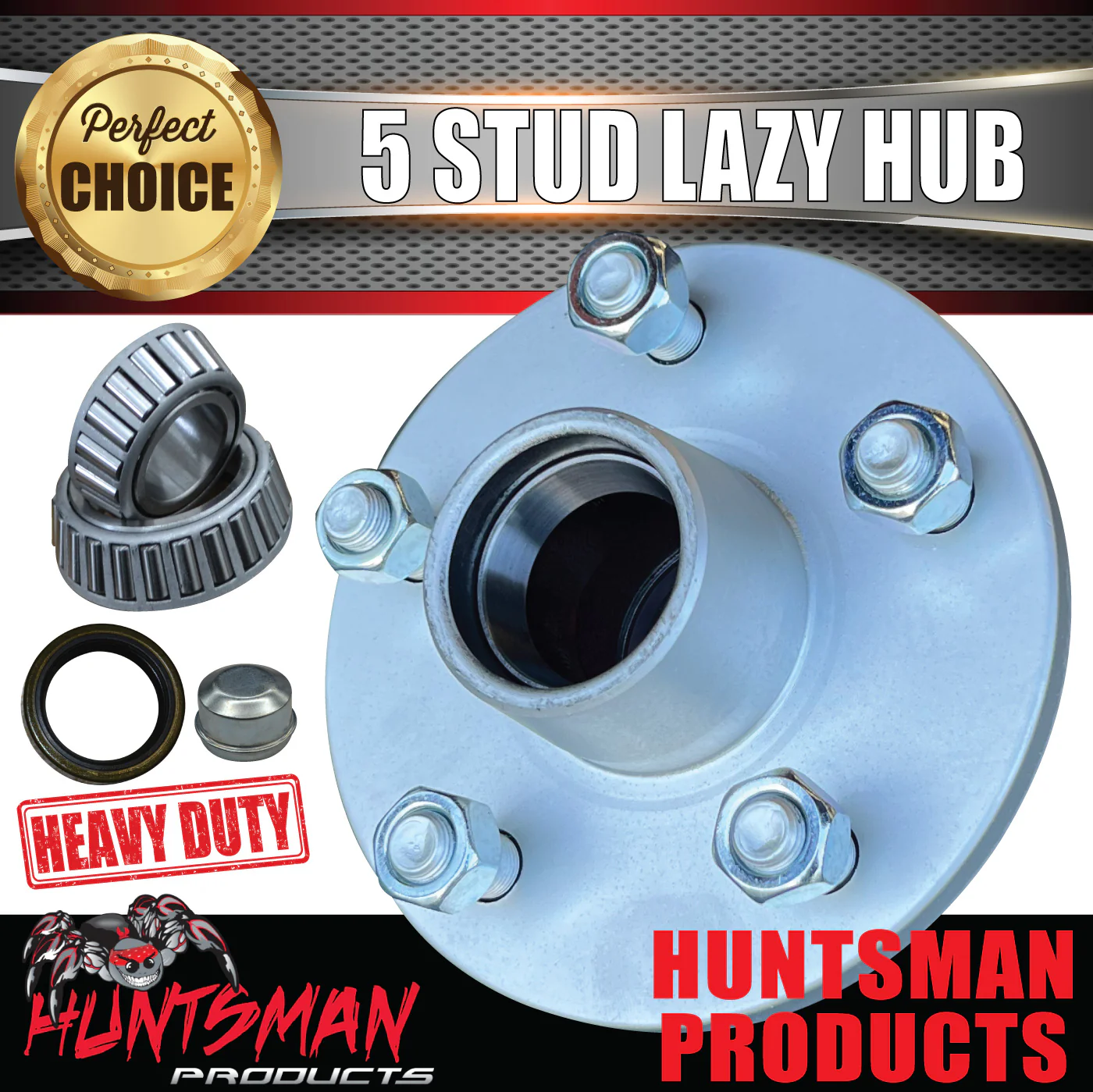 x2 Galvanised Boat Trailer Caravan Lazy hubs Commodore 5/120 PCD & S/L Slimline Bearing Kits - Image 3