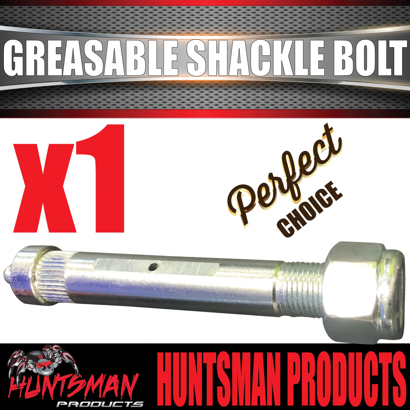 x1 Greasable Trailer Caravan Shackle Spring Bolt & Nut 5/8" X 4" Rocker Roller - Image 5