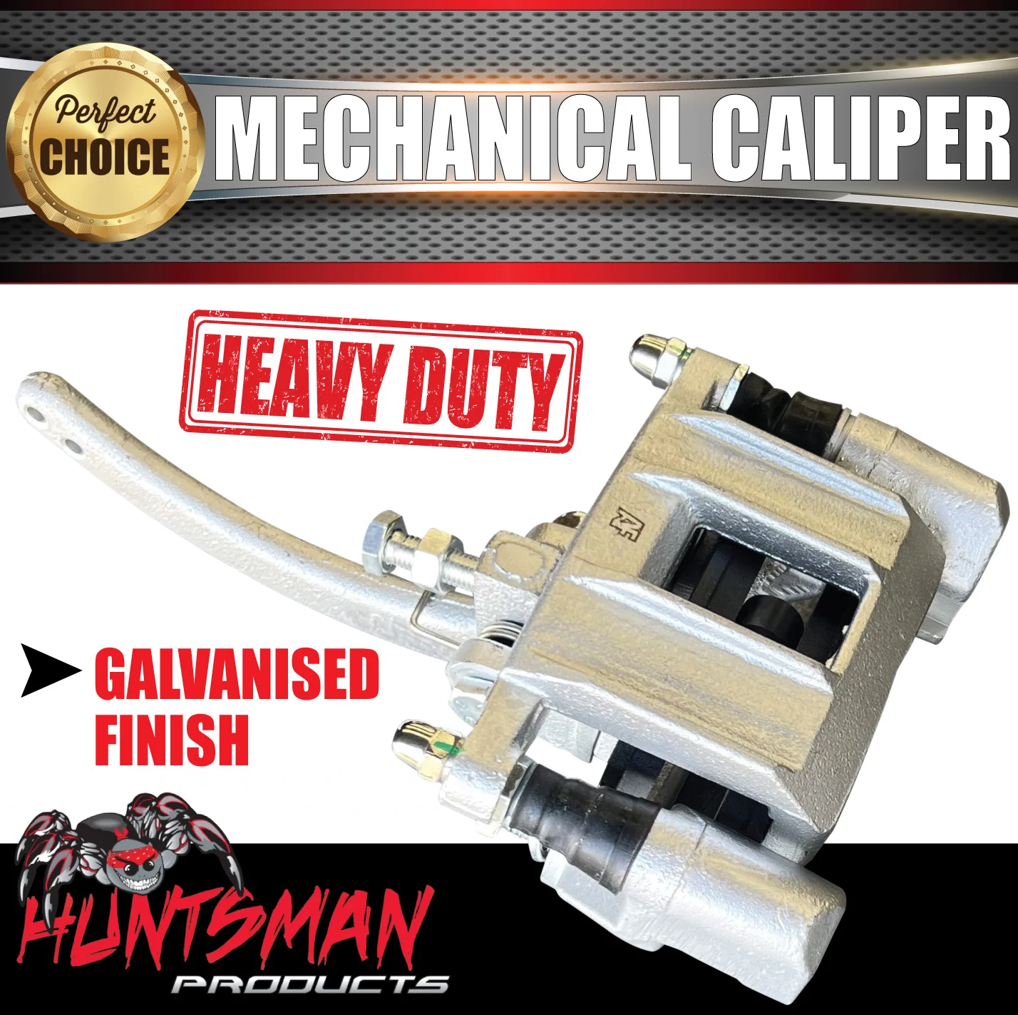 x2 Trailer Caravan Galvanised Mechanical Disc Brake Calipers. Alko Style. Concealed pads - Image 7