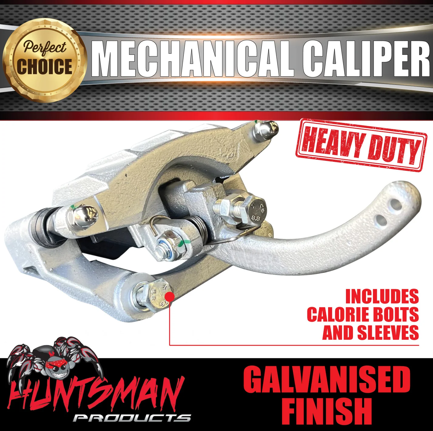 x2 Trailer Caravan Galvanised Mechanical Disc Brake Calipers. Alko Style. Concealed pads - Image 4
