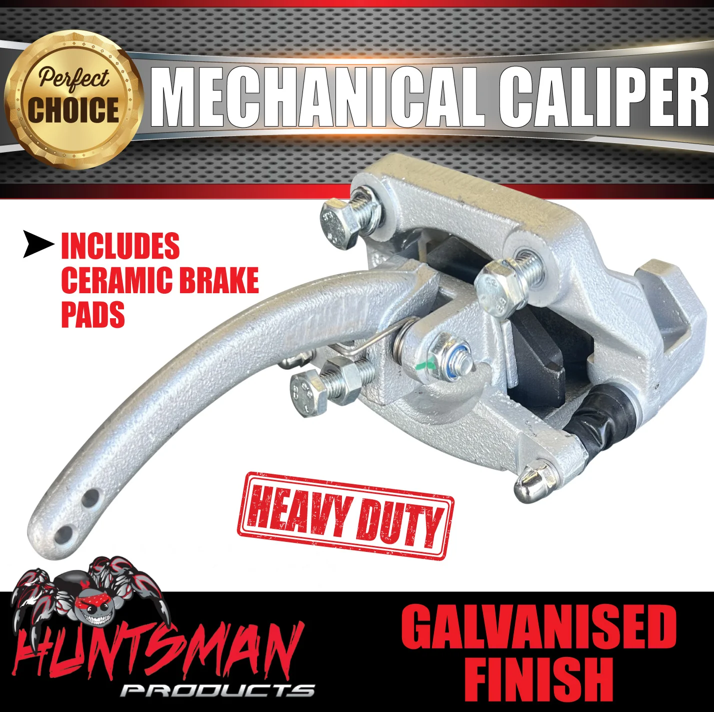 x2 Trailer Caravan Galvanised Mechanical Disc Brake Calipers. Alko Style. Concealed pads - Image 5