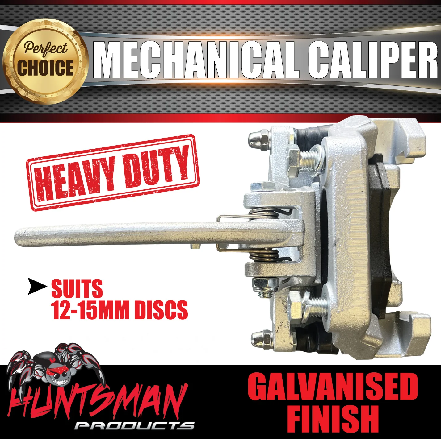 x2 Trailer Caravan Galvanised Mechanical Disc Brake Calipers. Alko Style. Concealed pads - Image 6