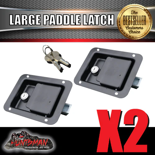 x1 Large Black Paddle Handle Lock Latch for Caravan Ute Toolbox truck - Image 4