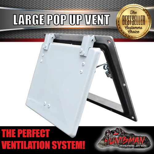 Large White Pop Up Roof Air Vent For Trailer Canopy Horse float Truck Caravan - Image 3