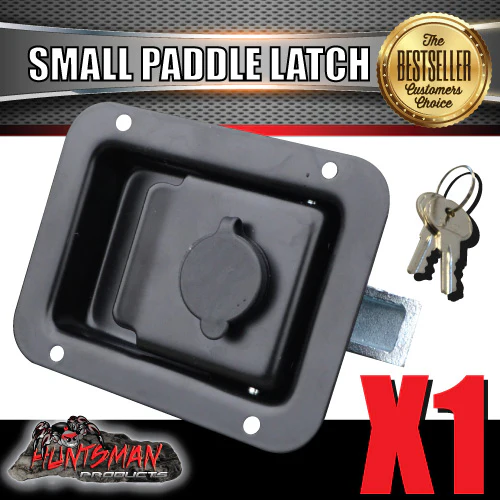 x1 Black Paddle Handle Lock Latch for Caravan Canopy Ute Truck Toolbox - Image 4