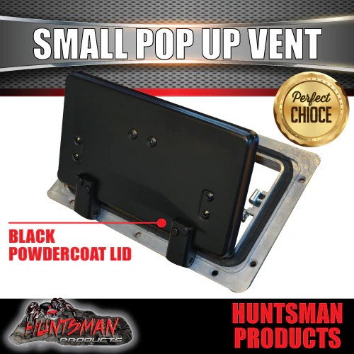 Small Black Pop Up Roof Air Vent For Trailer Canopy Horse float Truck Caravan - Image 3