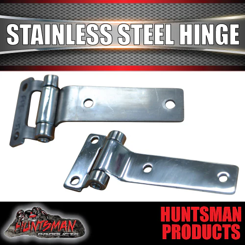 x1 Stainless Steel Flush Mount Hinge For Truck Trailer Boat Box Cabinet - Image 3