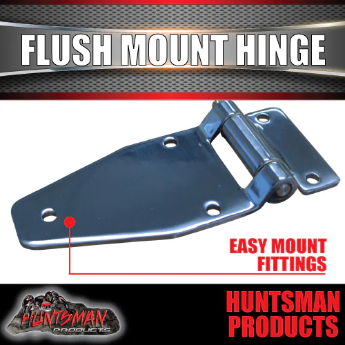 x1 Stainless Steel Flush Mount Hinge with Grease Nipple.  For Truck Trailer Boat Box Cabinet - Image 5