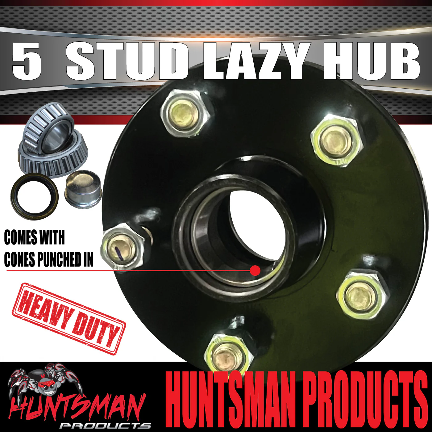 x1 Trailer Caravan Lazy Hub Commodore Pattern 5/120 PCD & LM Holden Size Bearing Kit - Image 3